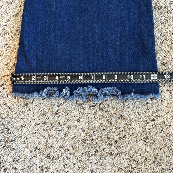 KANCAN Dark-Wash Mid-Rise Button-Fly Distressed Denim Jeans Women's 11/29 - Picture 13 of 14